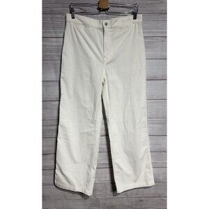 Madewell The Tall Emmett Wide-Leg Pant in Corduroy White Size 30 NEW